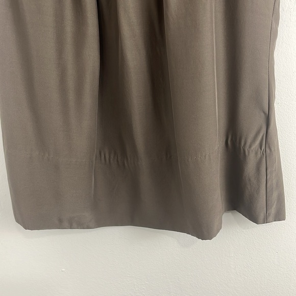 Aritzia Central Park West Taupe Silk Blouse - Picture 2 of 10
